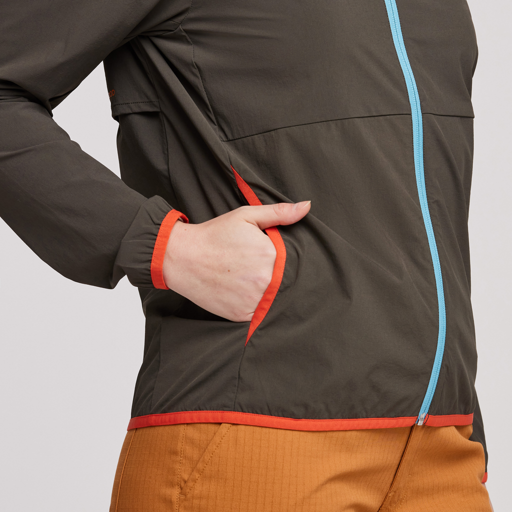 Vuelta Performance Windbreaker Jacket - Women's, Iron, Model Courtney
